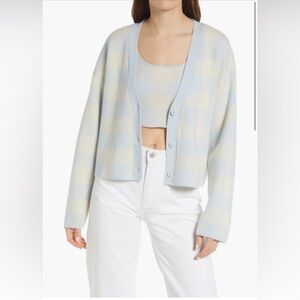 Fonte Plaid Cashmere Tank & Cardigan Set